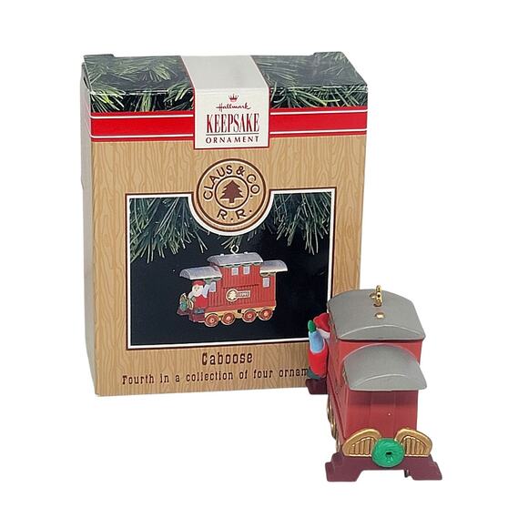 Vintage 1991 Hallmark Claus & Co. Railroad Caboose Keepsake Ornament #4 Of 4 - Picture 4 of 5